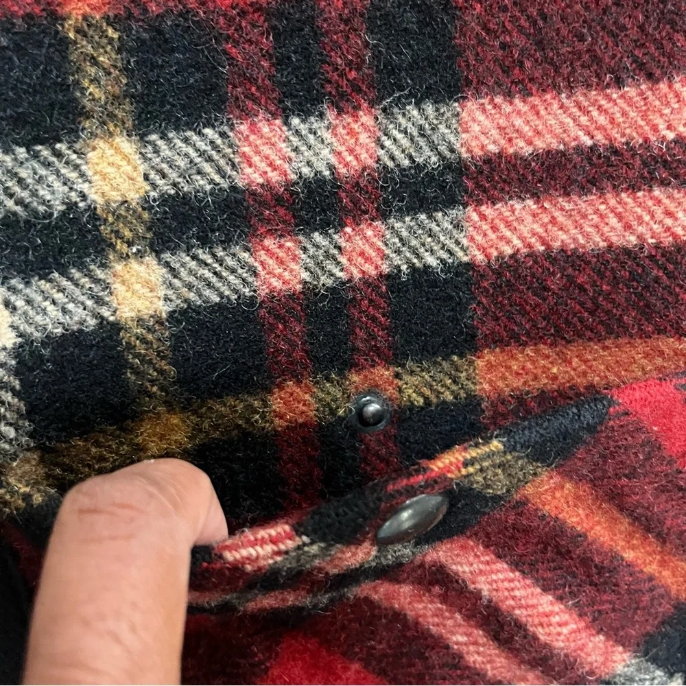 J. Crew oarsman wool blend red plaid pockets outdoor vest gorpcore large tall